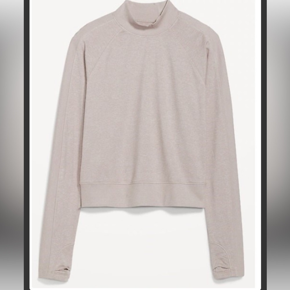 NEW Old Navy CozeCore Mock-Neck Cropped Rib-Paneled Top for Women, Size - 3X - Picture 1 of 3